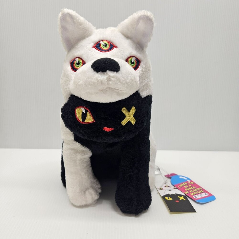 MEOW WOLF Cat Wolf Twisted Multiverse Plush Black White Stuffed Toy With Tags